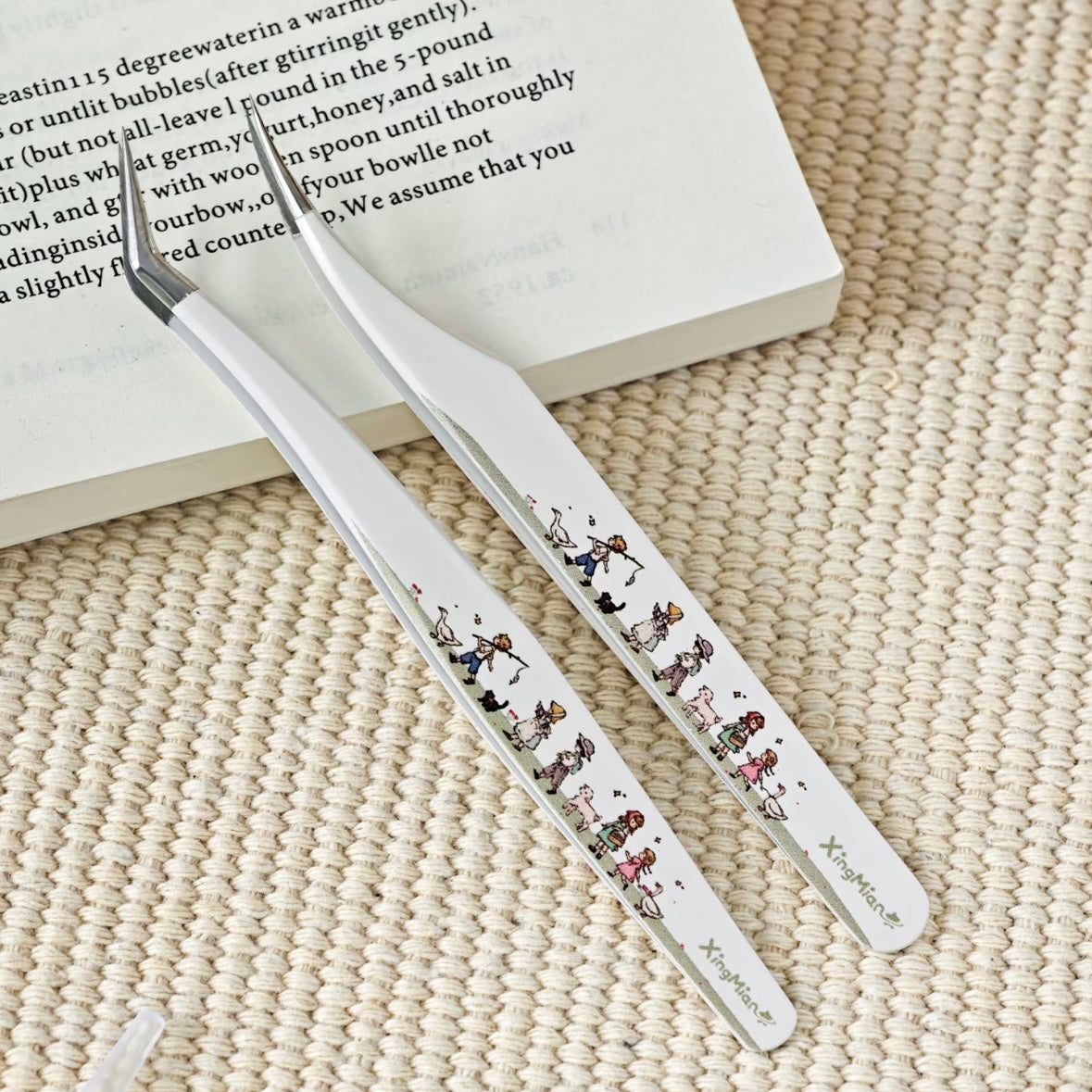 DIY mininature Scene Sticker Xing Mian Spring Squad Tweezers Golden Feather Tweezers Dolphin Tweezers - S 6
