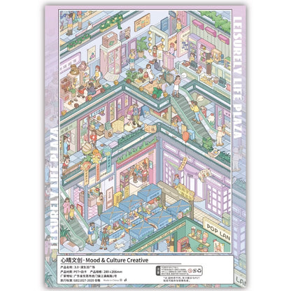 DIY mininature Scene Sticker Mood & Culture Vol. 3 Spring Town Slow Living Square Classic of Mountains and Seas Market Winter Snow Fairytale Winter House - L 6