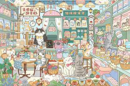 DIY miniature Scene Sticker Starshaped candies Starshaped candies Vol. 3 Dog Flower Shop Cat Grocery Store - M 4