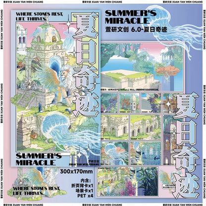 DIY mininature Scene Sticker XUAN YAN Vol. 6 Forest Fantasy Summer Miracle City of Everything Rainforest Restaurant - XL 3