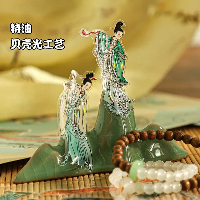 DIY mininature Scene Sticker XinYuYan Antique Appraisal Series Vol. 37 Multicolor Magu Offering Longevity Painting Multicolor Throwing Fruit Filling Car Painting (I) Multicolor Throwing Fruit Filling Car Painting (II) - M 6