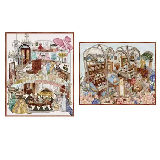 DIY mininature Scene Sticker DOT CREATIVE Vol. 1 Vintage Store Vintage Dress Shop Vintage Fragrance Shop - L 1