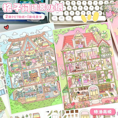 DIY mininature Scene Sticker YiLan Vol. 107 Cubicle Series Fairy Dream House Cozy Healing Nest - L 1