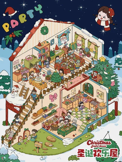 Vol. 110 Christmas Series Christmas Cute Home INFP Christmas Room Christmas Joy House Pink Christmas Night - L