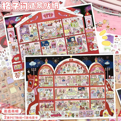 DIY mininature Scene Sticker YiLan Vol. 124 New Year Series New Year Bus Happiness Bus - L 1
