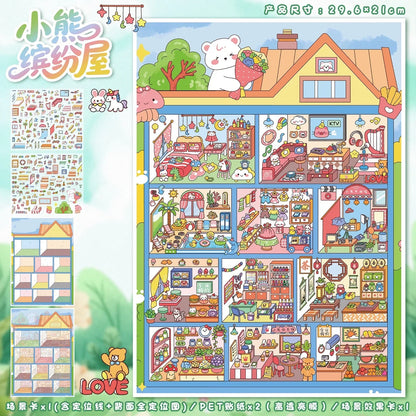 Vol. 129 Cubicle Series Bear Color House Cute Game Room - L