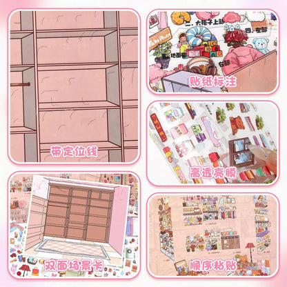 DIY mininature Scene Sticker YiLan Fairy Tale Series Vol. 136 Snow White Sleeping Beauty - L 5
