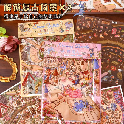 DIY mininature Scene Sticker YiLan Fairy Tale Series Vol. 136 Snow White Sleeping Beauty - L 6