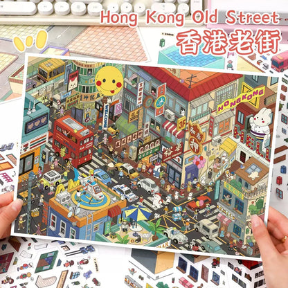 Vol. 141 Colorful Street Old Hong Kong Street - XL