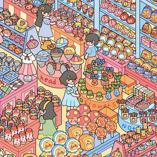 DIY mininature Scene Sticker YiLan Vol. 149 Lifestyle General Store Happy Supermarket House - L 3