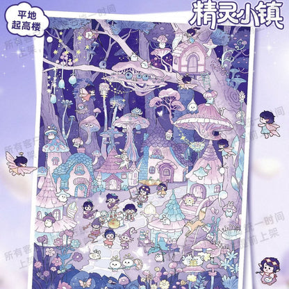 DIY mininature Scene Sticker YiLan Vol. 152 Elf Town Sleepy Warm Winter Sakura Post Office Journey to the West - M 3