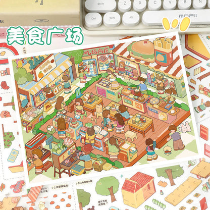 DIY mininature Scene Sticker YiLan Vol. 153 Happy Farm Food Plaza - L 4