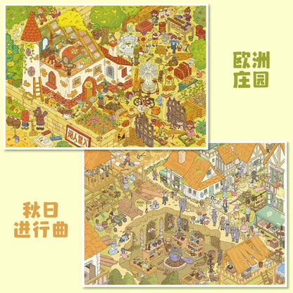 DIY miniature Scene Sticker YiLan Vol. 173 European Manor Autumn Concerto - L 8