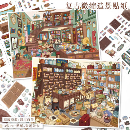 DIY miniature Scene Sticker YiLan Vol. 184 Qipao Shop Traditional Medicine Shop - L 2