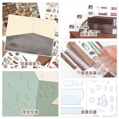 DIY miniature Scene Sticker YiLan Vol. 184 Qipao Shop Traditional Medicine Shop - L 5