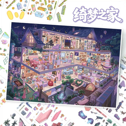 DIY miniature Scene Sticker YiLan YiLan Vol. 191 Green Field Theater Dreamy Home - L 4
