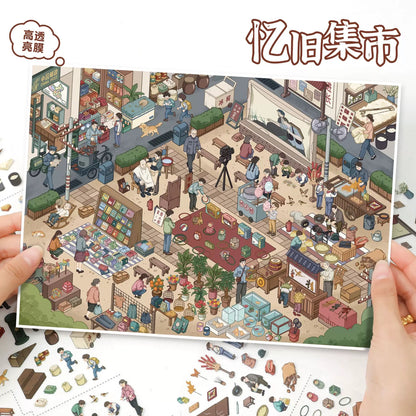 DIY miniature Scene Sticker YiLan YiLan Vol. 195 Gusu Leisure Market Nostalgia Market - L 3