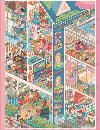 DIY miniature Scene Sticker YiLan YiLan Street View Collection Book Brown Edition Pink Edition Full Set - L 4