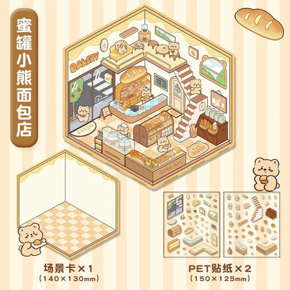 Cute Shops Bakery Clothing Store Fast Food Shop Convenience Store Amusement Park Hot Spring Bathhouse Teahouse Magic House - M