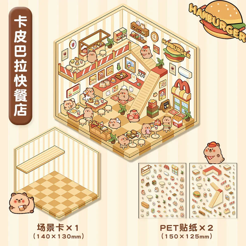 Cute Shops Bakery Clothing Store Fast Food Shop Convenience Store Amusement Park Hot Spring Bathhouse Teahouse Magic House - M