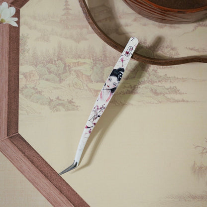 DIY mininature Scene Sticker Tweezers Yomu Creative Twelve Flower Gods Dolphin Tweezers  2
