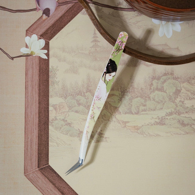 DIY mininature Scene Sticker Tweezers Yomu Creative Twelve Flower Gods Dolphin Tweezers  4