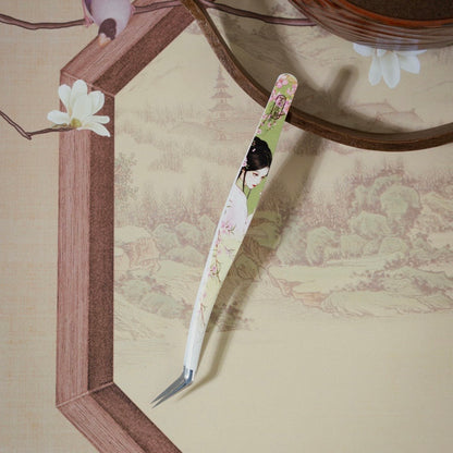 DIY mininature Scene Sticker Tweezers Yomu Creative Twelve Flower Gods Dolphin Tweezers  4
