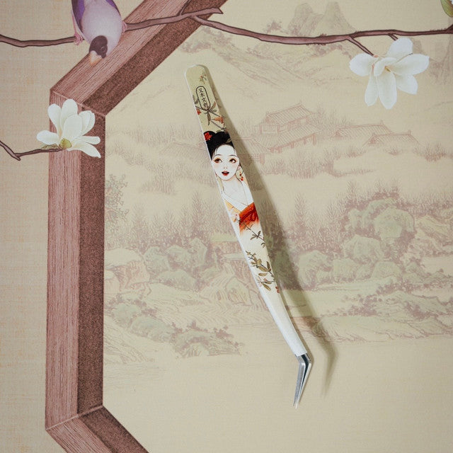 DIY mininature Scene Sticker Tweezers Yomu Creative Twelve Flower Gods Dolphin Tweezers  6
