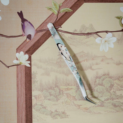 DIY mininature Scene Sticker Tweezers Yomu Creative Twelve Flower Gods Dolphin Tweezers  7