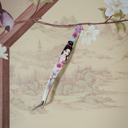 DIY mininature Scene Sticker Tweezers Yomu Creative Twelve Flower Gods Dolphin Tweezers  8