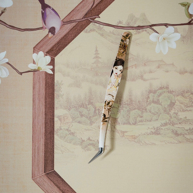 DIY mininature Scene Sticker Tweezers Yomu Creative Twelve Flower Gods Dolphin Tweezers  9