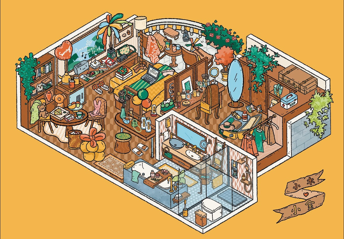 DIY miniature Scene Sticker YUTU YuTu Vol. 12 Midnight Villa — Set of 4 Sheets - M 6