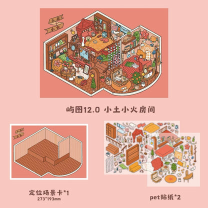 DIY miniature Scene Sticker YUTU YuTu Vol. 12 Midnight Villa — Set of 4 Sheets - M 7