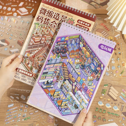 DIY mininature Scene Sticker YUXIAN Big Scene Stocking style Collection Book - L 1