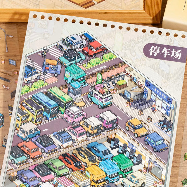 DIY mininature Scene Sticker YUXIAN Big Scene Stocking style Collection Book - L 2