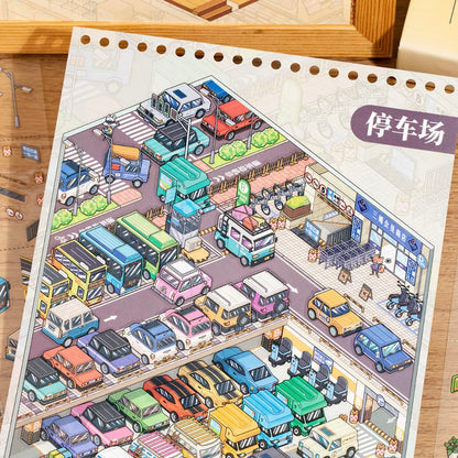 DIY mininature Scene Sticker YUXIAN Big Scene Stocking style Collection Book - L 2