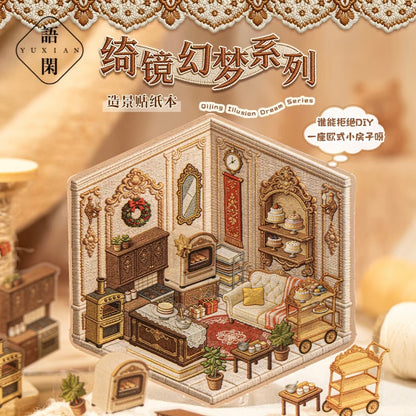 DIY miniature Scene Sticker YUXIAN YUXIAN Fantasy Dream Collection Book Magic House Fantasy French Manor - S 2