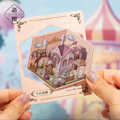 DIY miniature Scene Sticker YUXIAN YUXIAN Fantasy Dream Collection Book Magic House Fantasy French Manor - S 3