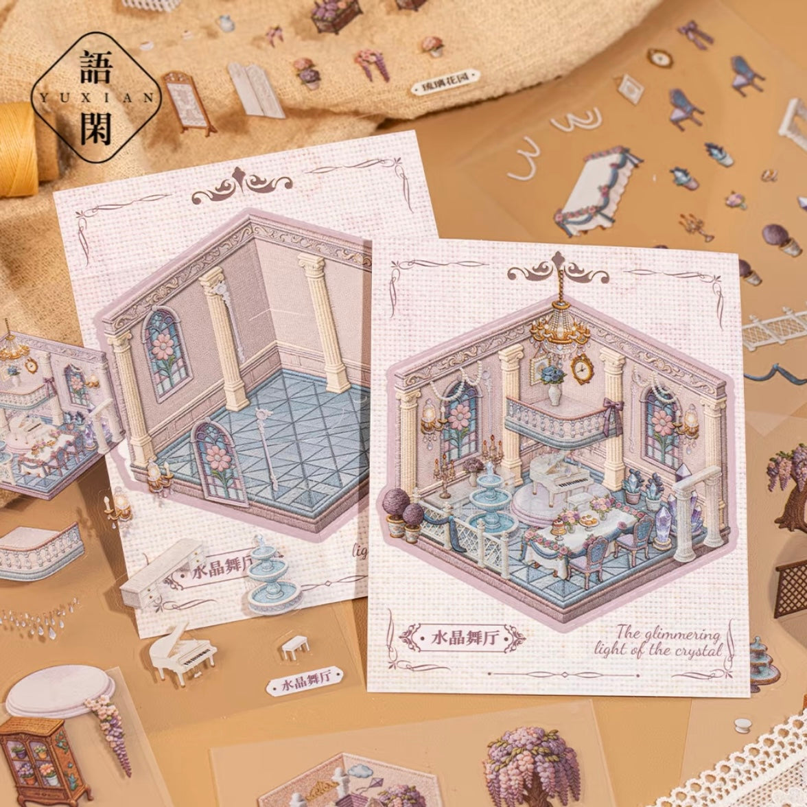 DIY miniature Scene Sticker YUXIAN YUXIAN Fantasy Dream Collection Book Magic House Fantasy French Manor - S 4