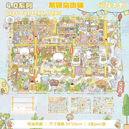 DIY mininature Scene Sticker YUEXI Vol. 4 Busy Nook General Store Secret Base - XL 2