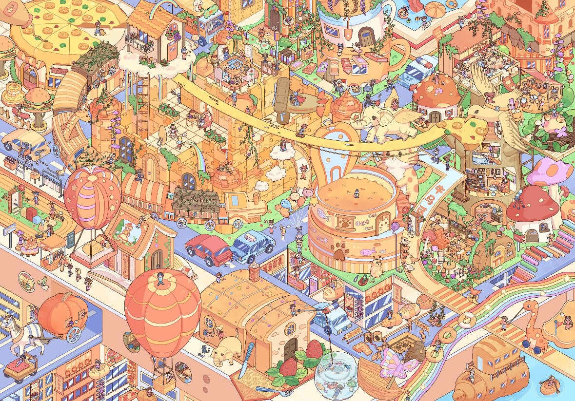 Vol. 23 Dopamine Restaurant Apocalypse Town Water Splash Festival Whimsical Fantasy Town Paintings, Music, Chess & Calligraphy Summer Beach Swimming Pool The Incognito Visit Tang Dynasty Night Banquet Hall of Mental Cultivation - L