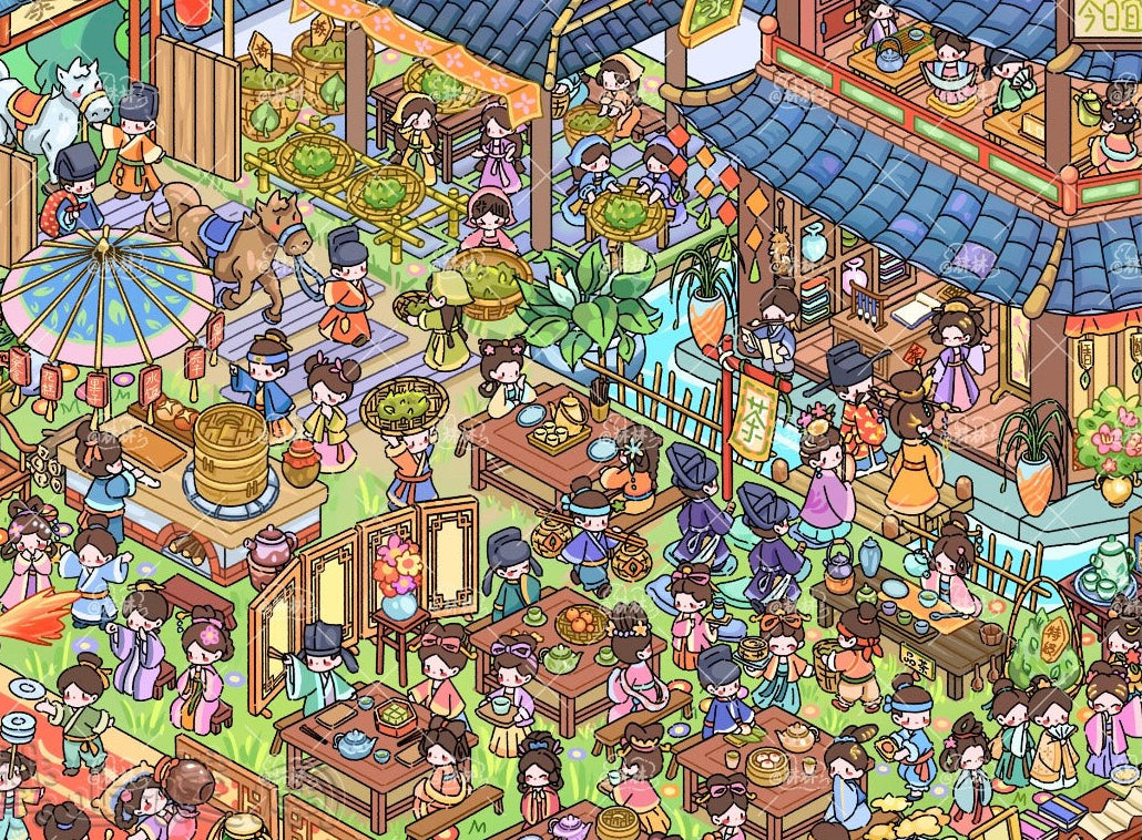 Vol. 23 Dopamine Restaurant Apocalypse Town Water Splash Festival Whimsical Fantasy Town Paintings, Music, Chess & Calligraphy Summer Beach Swimming Pool The Incognito Visit Tang Dynasty Night Banquet Hall of Mental Cultivation - L