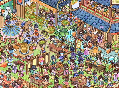 Vol. 23 Dopamine Restaurant Apocalypse Town Water Splash Festival Whimsical Fantasy Town Paintings, Music, Chess & Calligraphy Summer Beach Swimming Pool The Incognito Visit Tang Dynasty Night Banquet Hall of Mental Cultivation - L