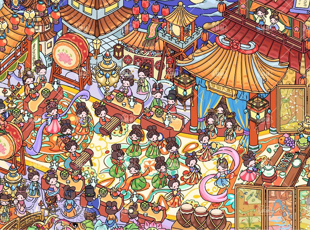 Vol. 23 Dopamine Restaurant Apocalypse Town Water Splash Festival Whimsical Fantasy Town Paintings, Music, Chess & Calligraphy Summer Beach Swimming Pool The Incognito Visit Tang Dynasty Night Banquet Hall of Mental Cultivation - L