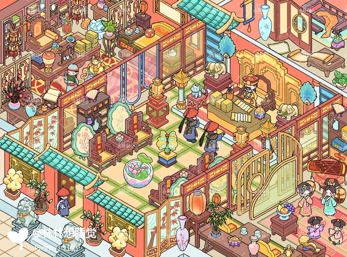 Vol. 23 Dopamine Restaurant Apocalypse Town Water Splash Festival Whimsical Fantasy Town Paintings, Music, Chess & Calligraphy Summer Beach Swimming Pool The Incognito Visit Tang Dynasty Night Banquet Hall of Mental Cultivation - L