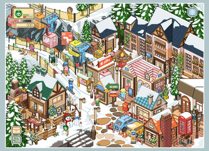DIY miniature Scene Sticker GUAGUA Vol. 8 Countryside Winter Snowfield Cherry Blossom Town Waterfront Cabin Harbor Dock Gas Station + Convenience Store Vending Machine Dessert Barbecue Vegetables Diving Ticket Sales Pink Cockpit 7-Pack Set - L 5