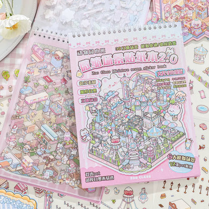 DIY miniature Scene Sticker ZHIJI Miniature Scene Sticker Book 2.0 Capybara Little Zoo Class - L 6