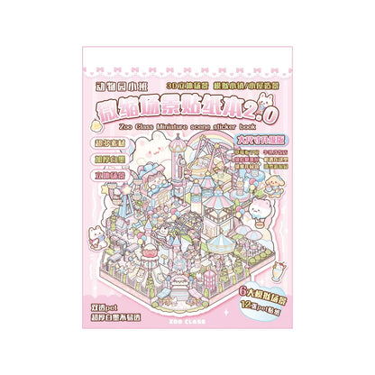 DIY miniature Scene Sticker ZHIJI Miniature Scene Sticker Book 2.0 Capybara Little Zoo Class - L 7
