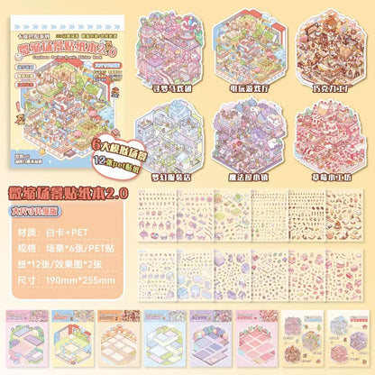 Miniature Scene Sticker Book 2.0 Capybara Little Zoo Class - L
