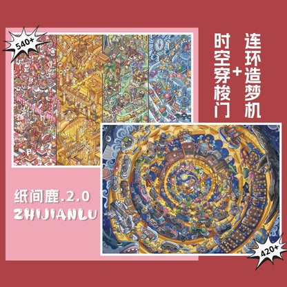 DIY miniature Scene Sticker Zhi Jian Lu Vol. 2 Silk Road at Sea Dream Machine Time Travel Door - L 7